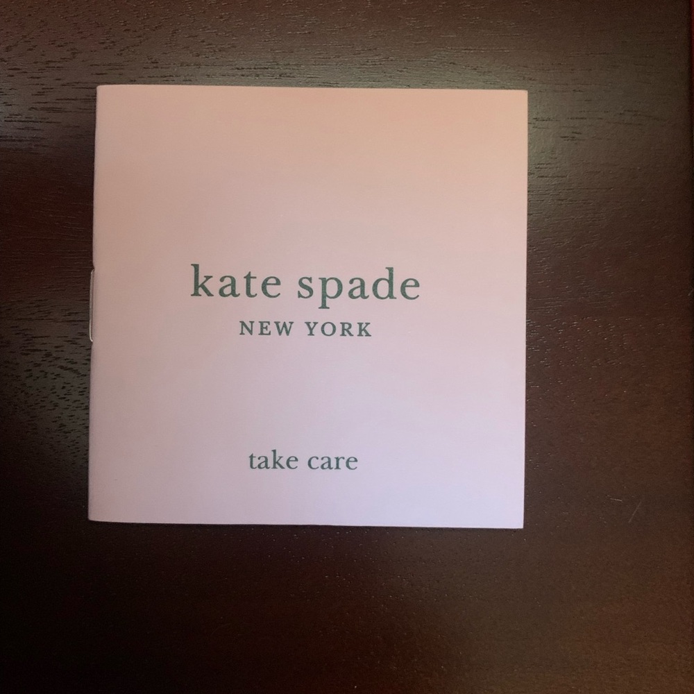 NWT Kate Spade Watson Lane Maya Zippered Tote Bag, Navy, Pink/Red Kisses - Picture 9 of 9
